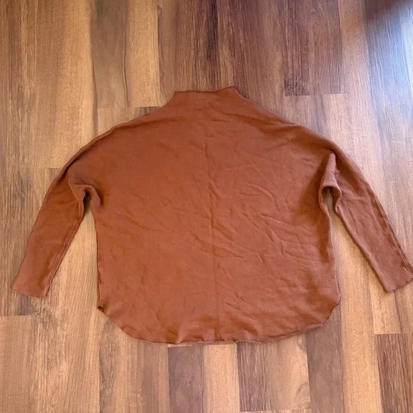 NEW Frank & Eileen Effie Capelet in Cinnamon Triple Fleece Funnel Neck Sz S - Picture 8 of 8